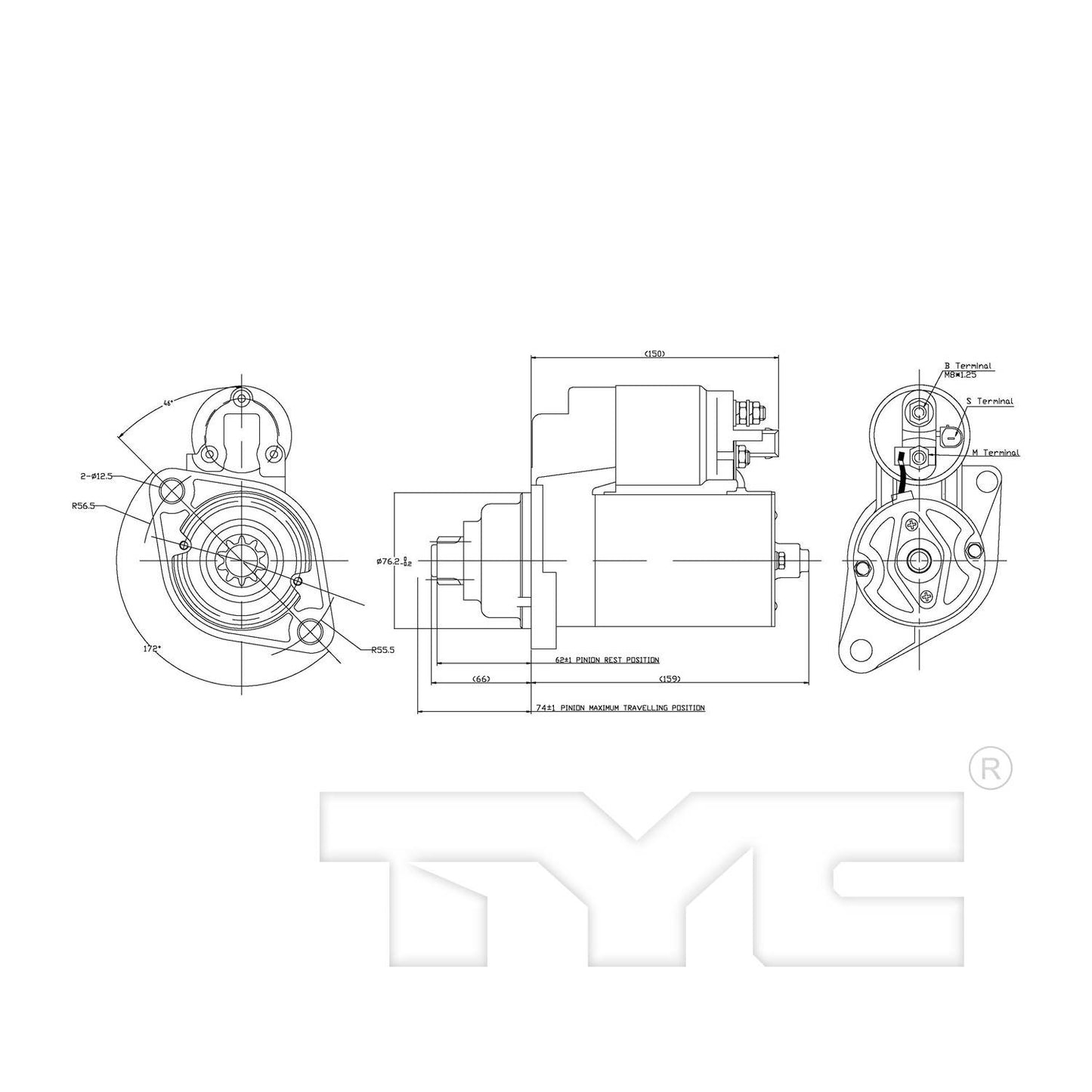 TYC Starter Motor 1-17969