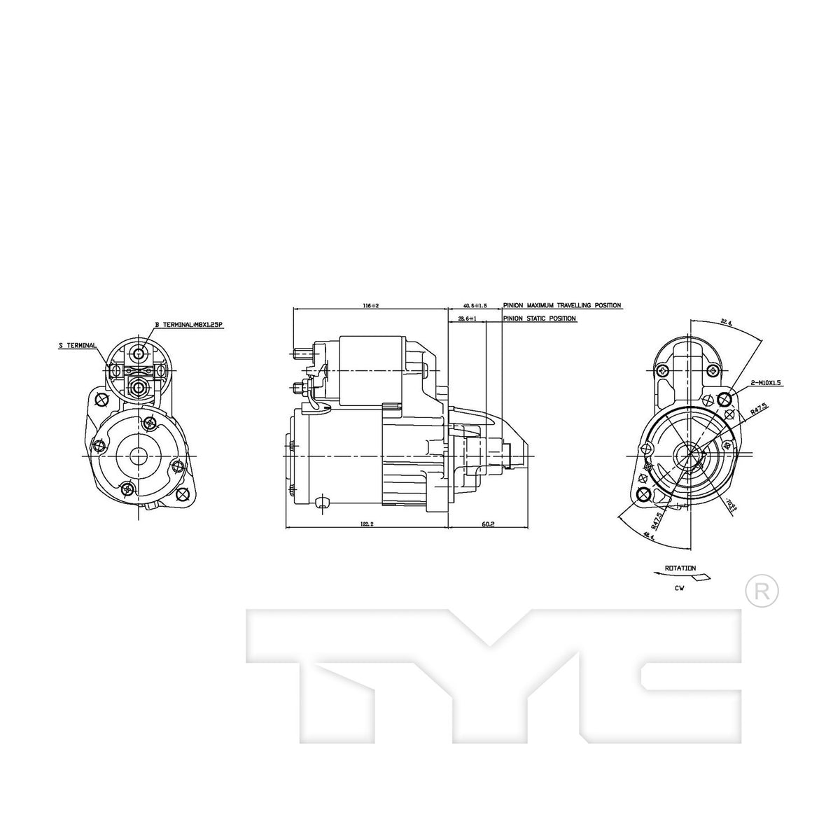 TYC Starter Motor 1-17994