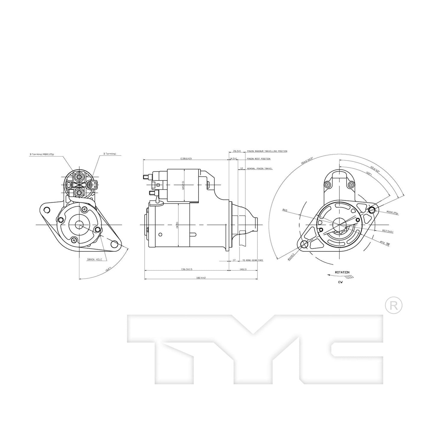 TYC Starter Motor 1-19049