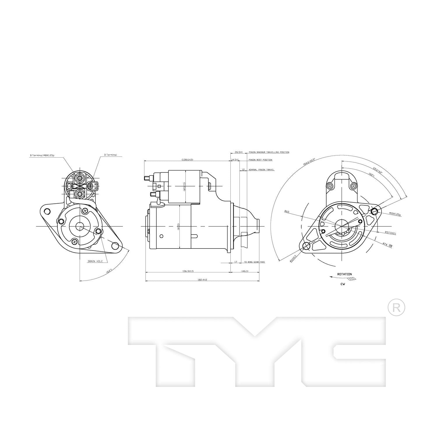 TYC Starter Motor 1-19049