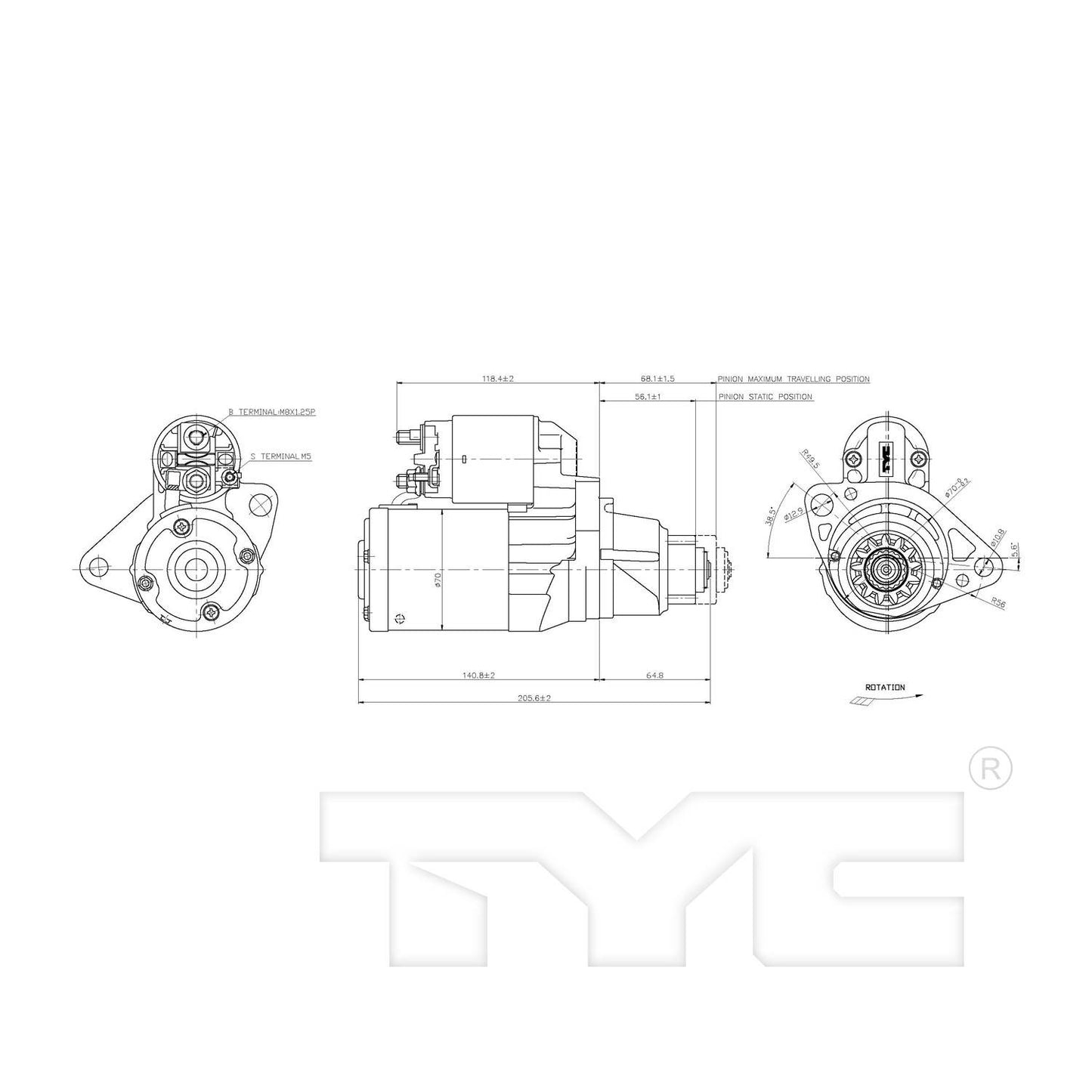 TYC Starter Motor 1-19060