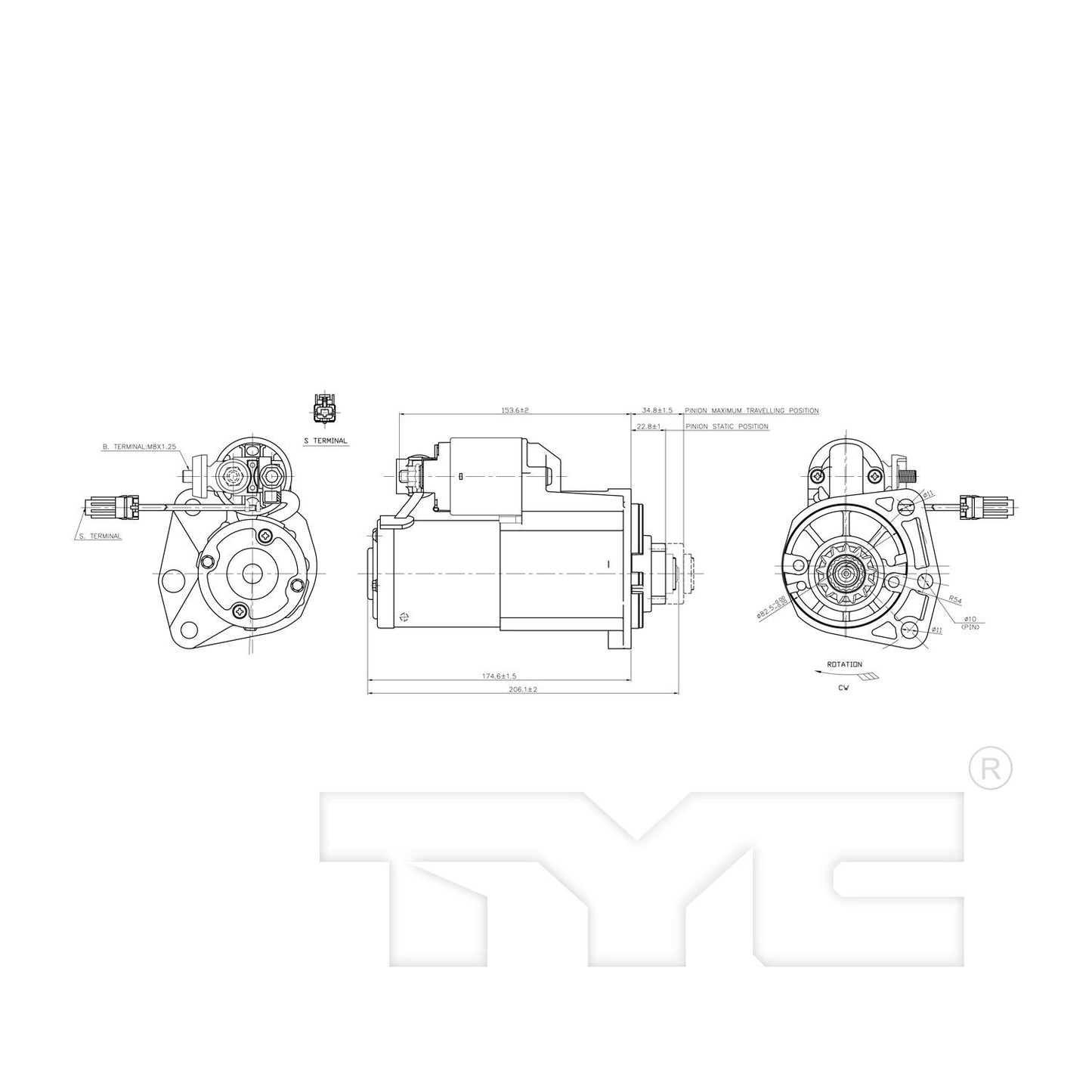TYC Starter Motor 1-19061