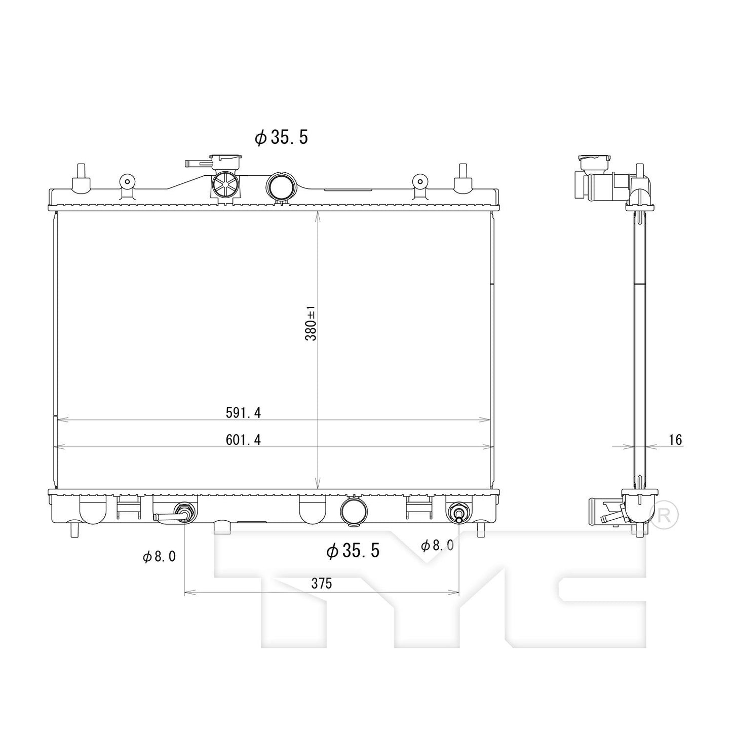 TYC TYC Radiator 13002