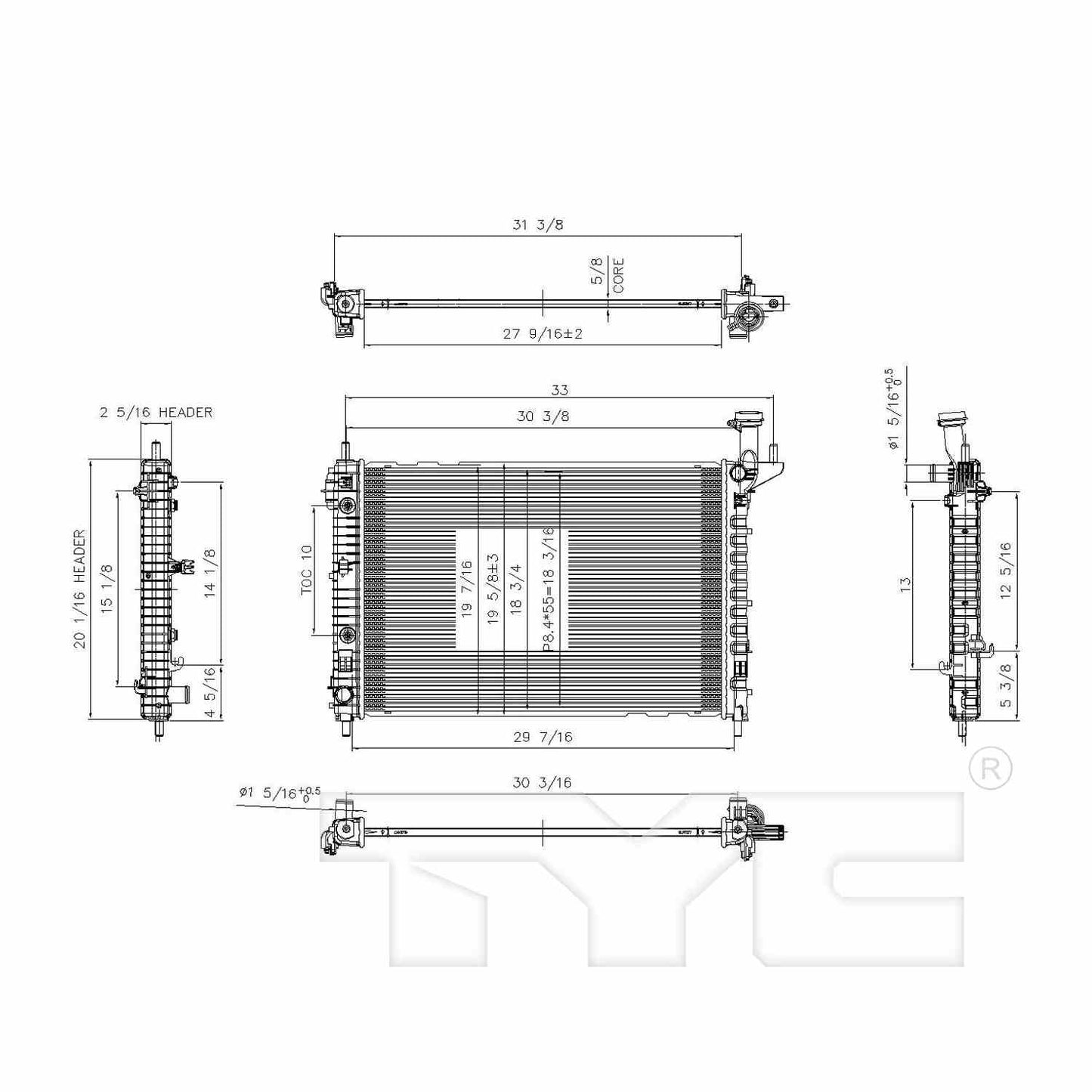 TYC TYC Radiator 13006