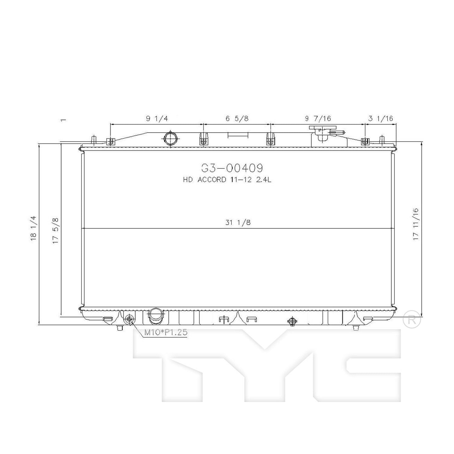 TYC TYC Radiator 13009