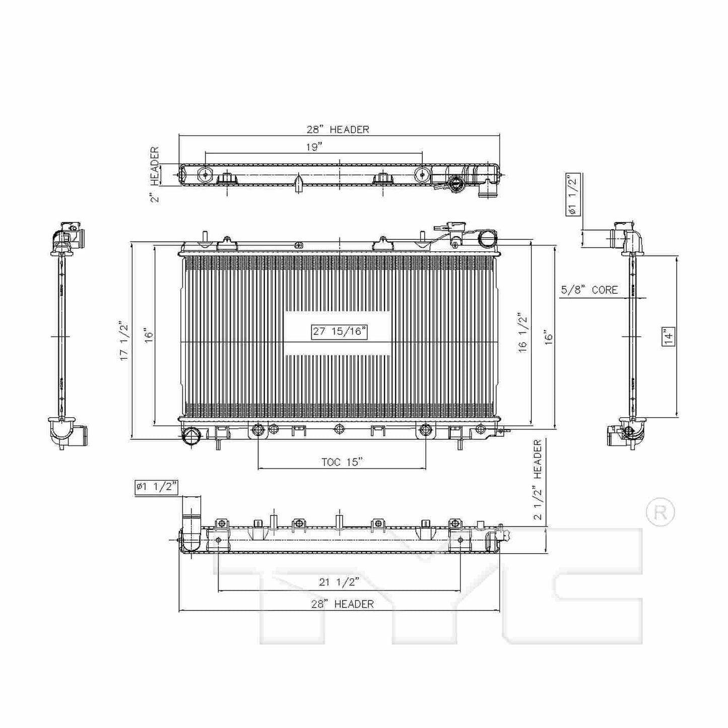 TYC Radiator 13021