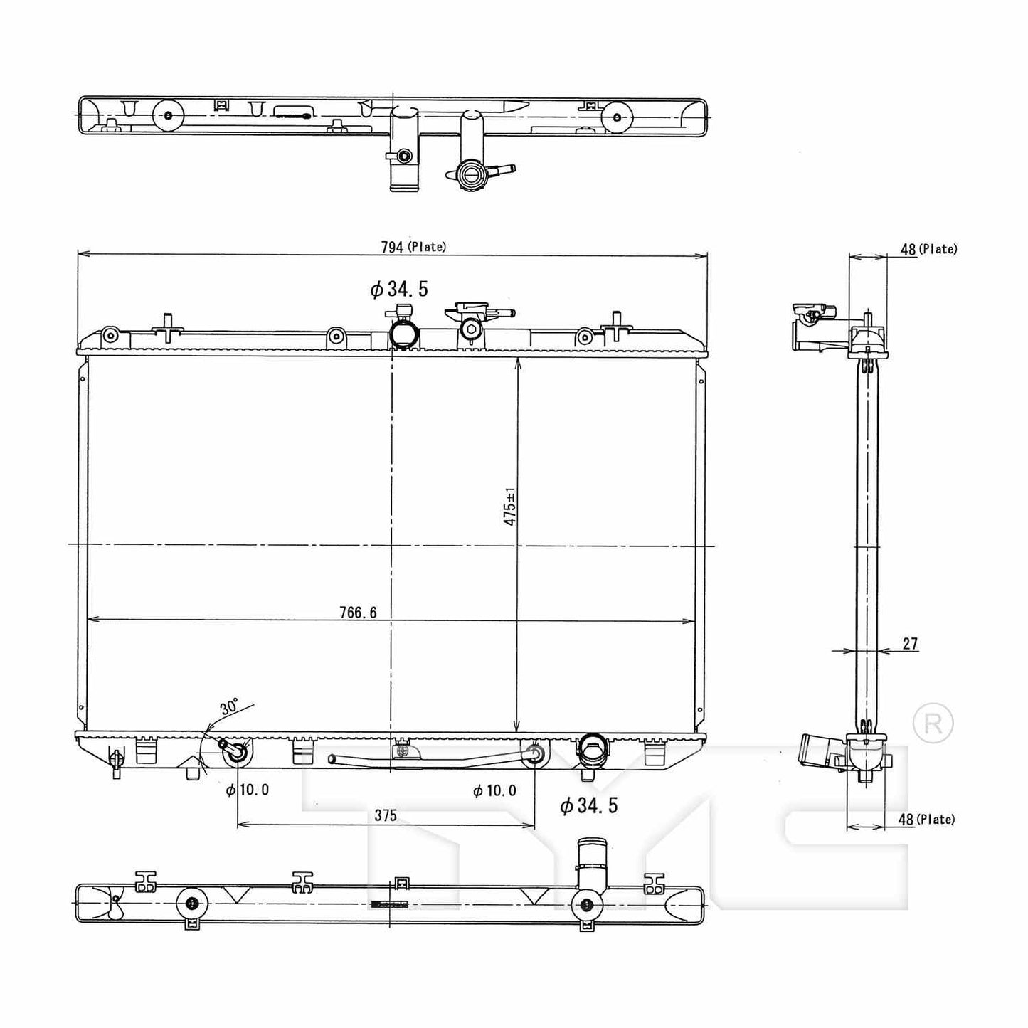 TYC TYC Radiator 13024
