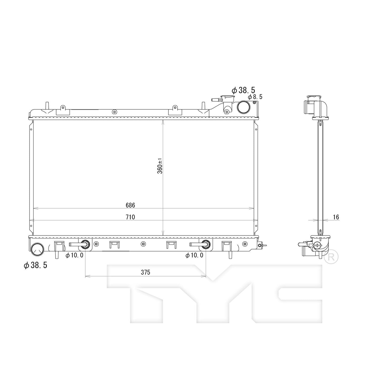 TYC Radiator 13026