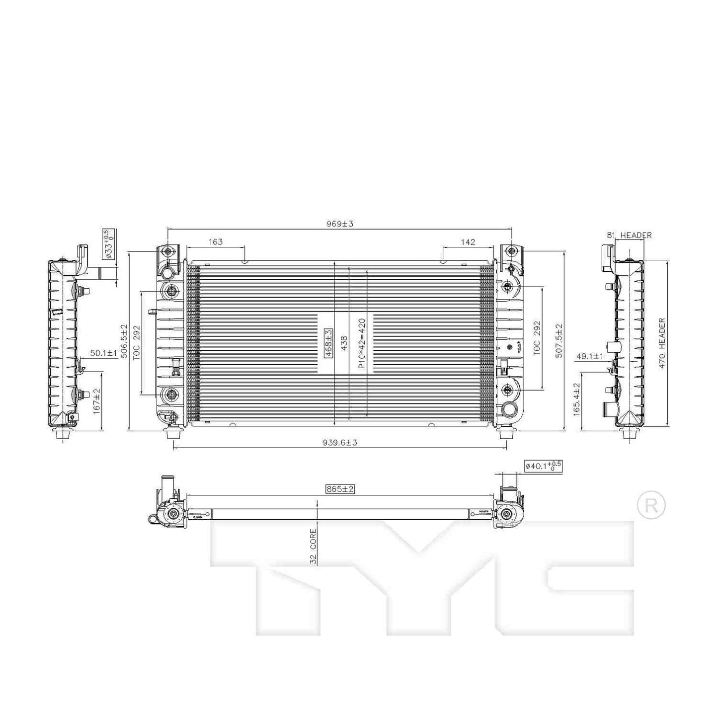TYC TYC Radiator 13029
