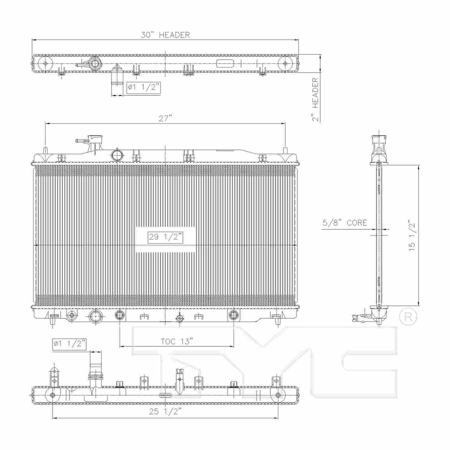 TYC TYC Radiator 13031