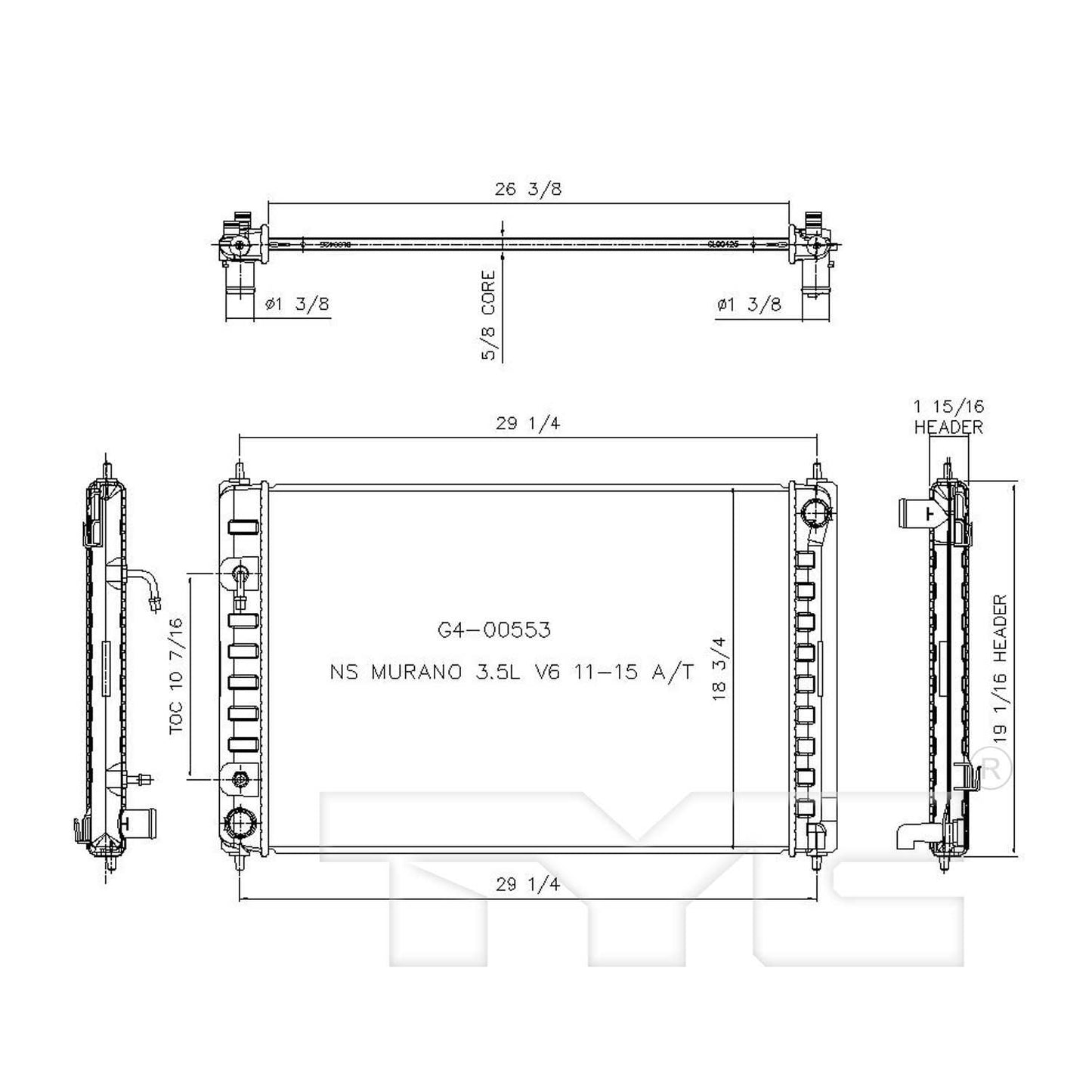 TYC TYC Radiator 13039