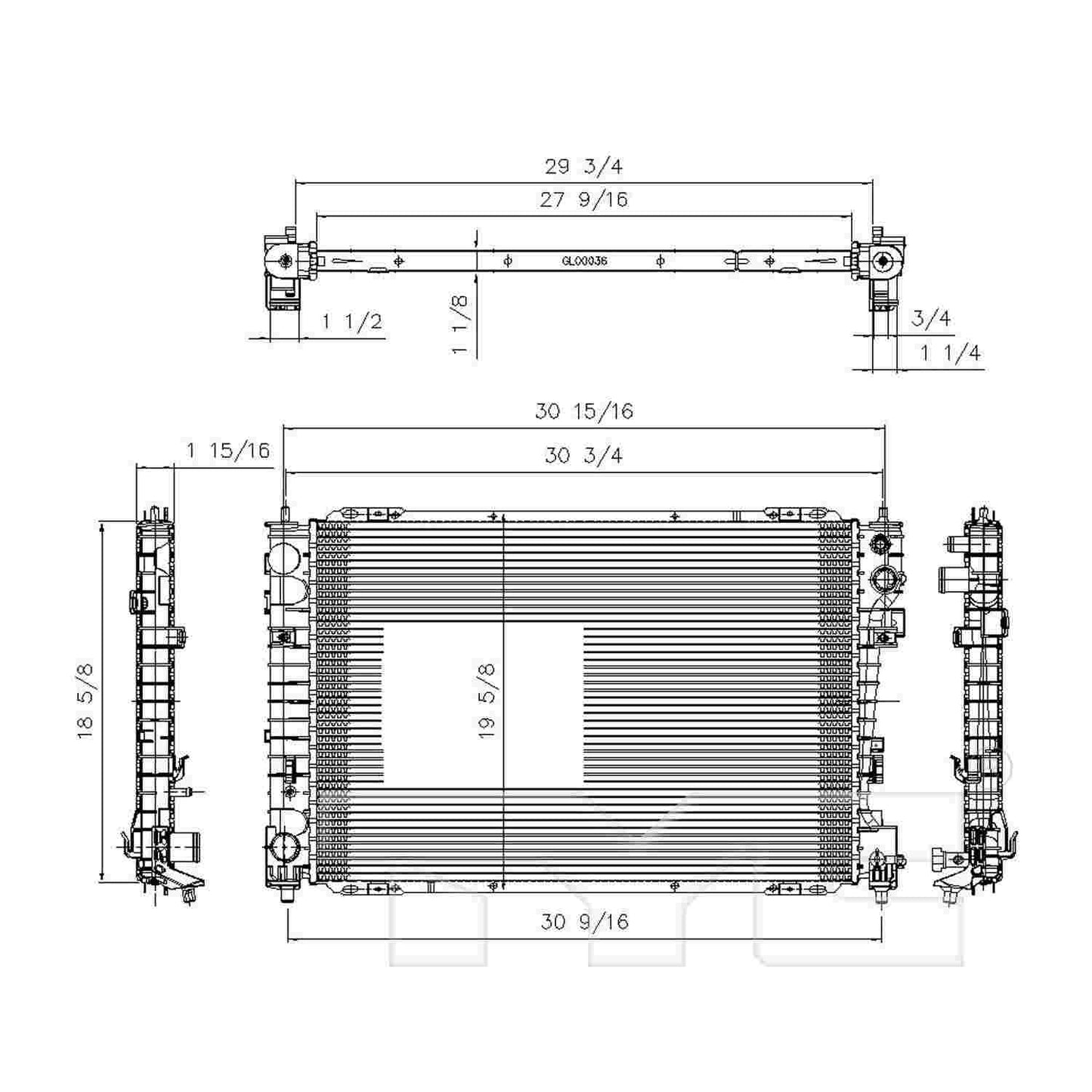 TYC TYC Radiator 13041