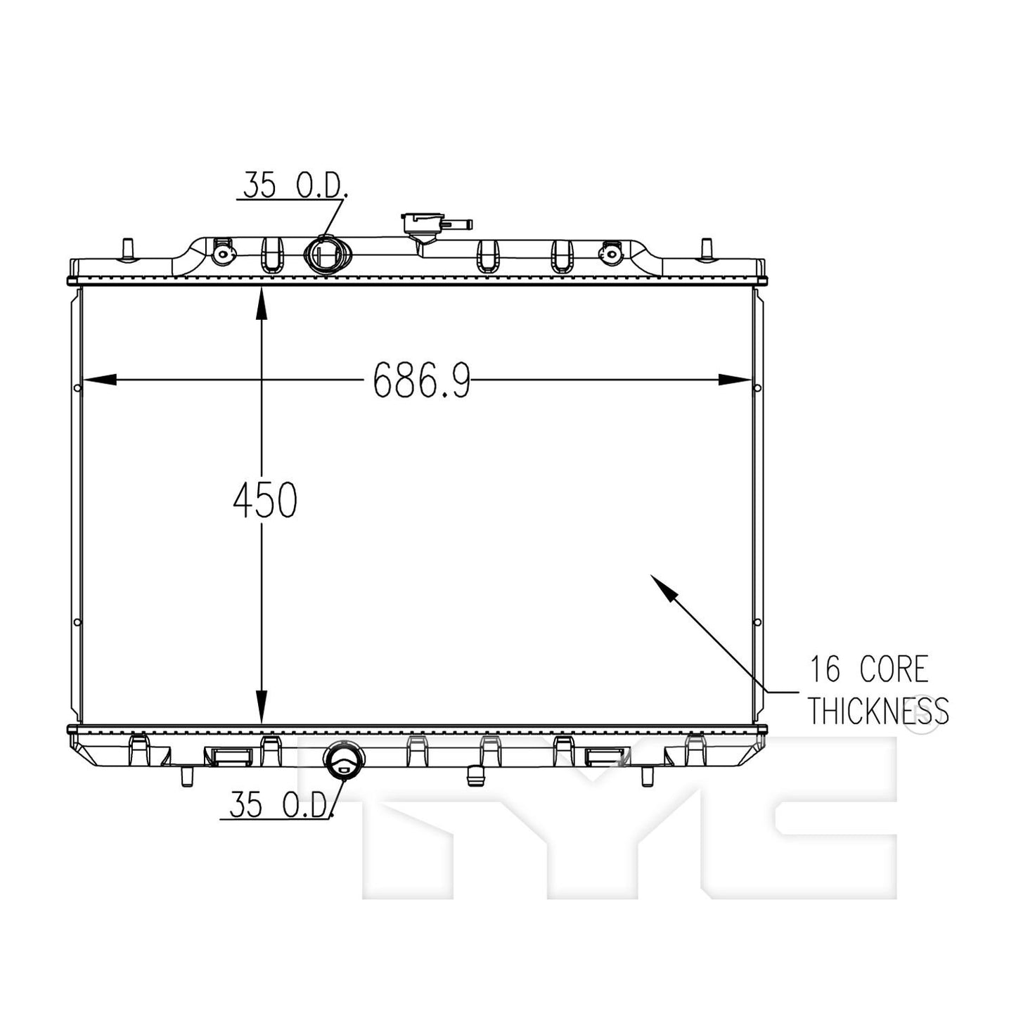 TYC TYC Radiator 13047