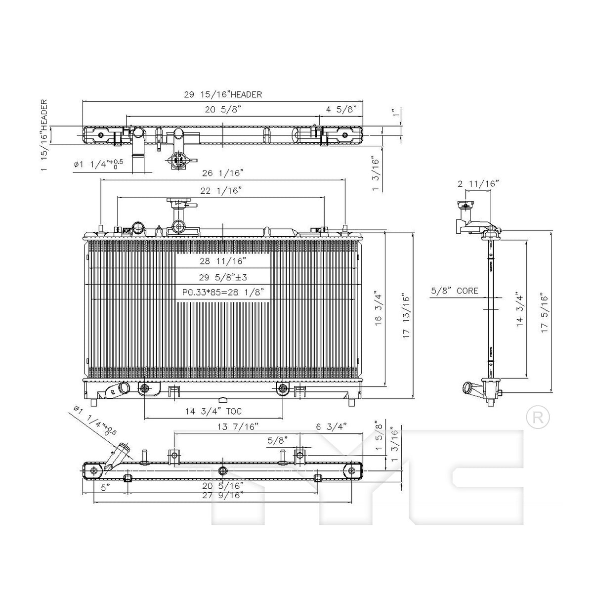 TYC Radiator 13053