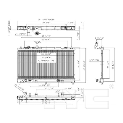 TYC Radiator 13053