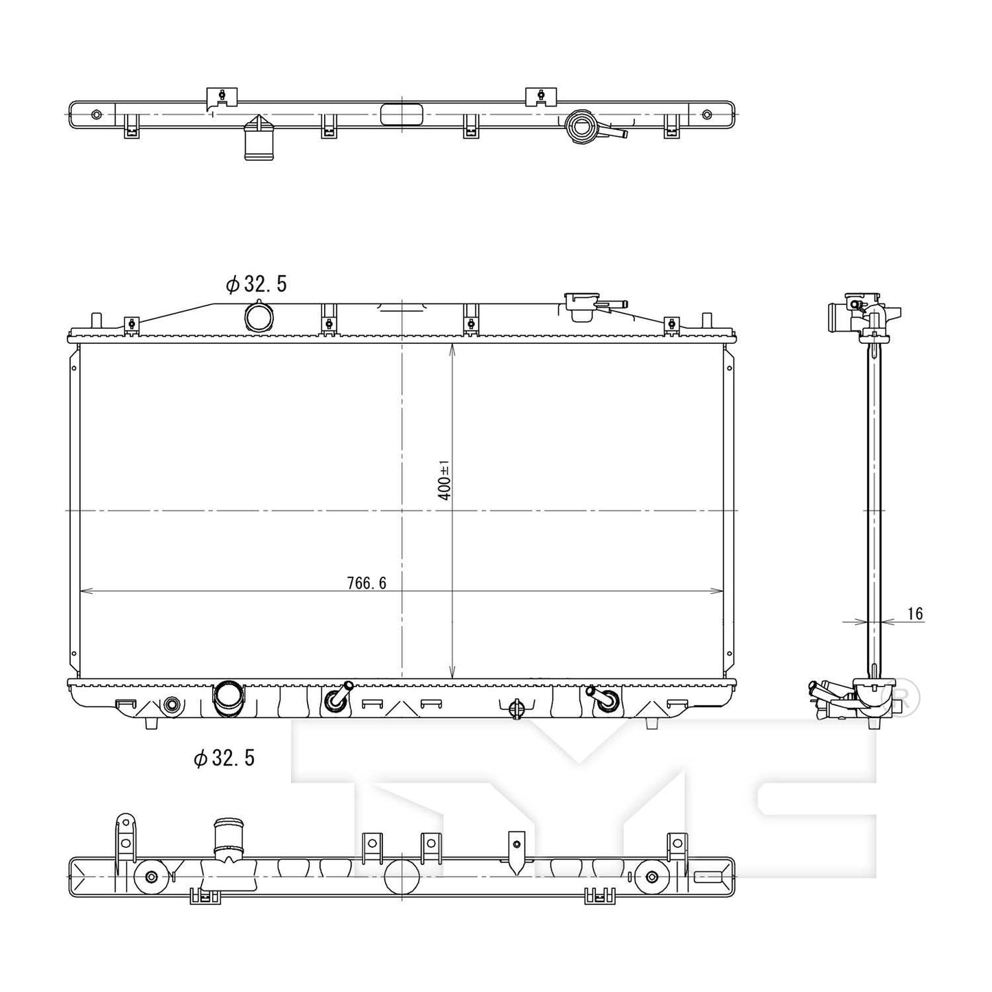 TYC TYC Radiator 13082