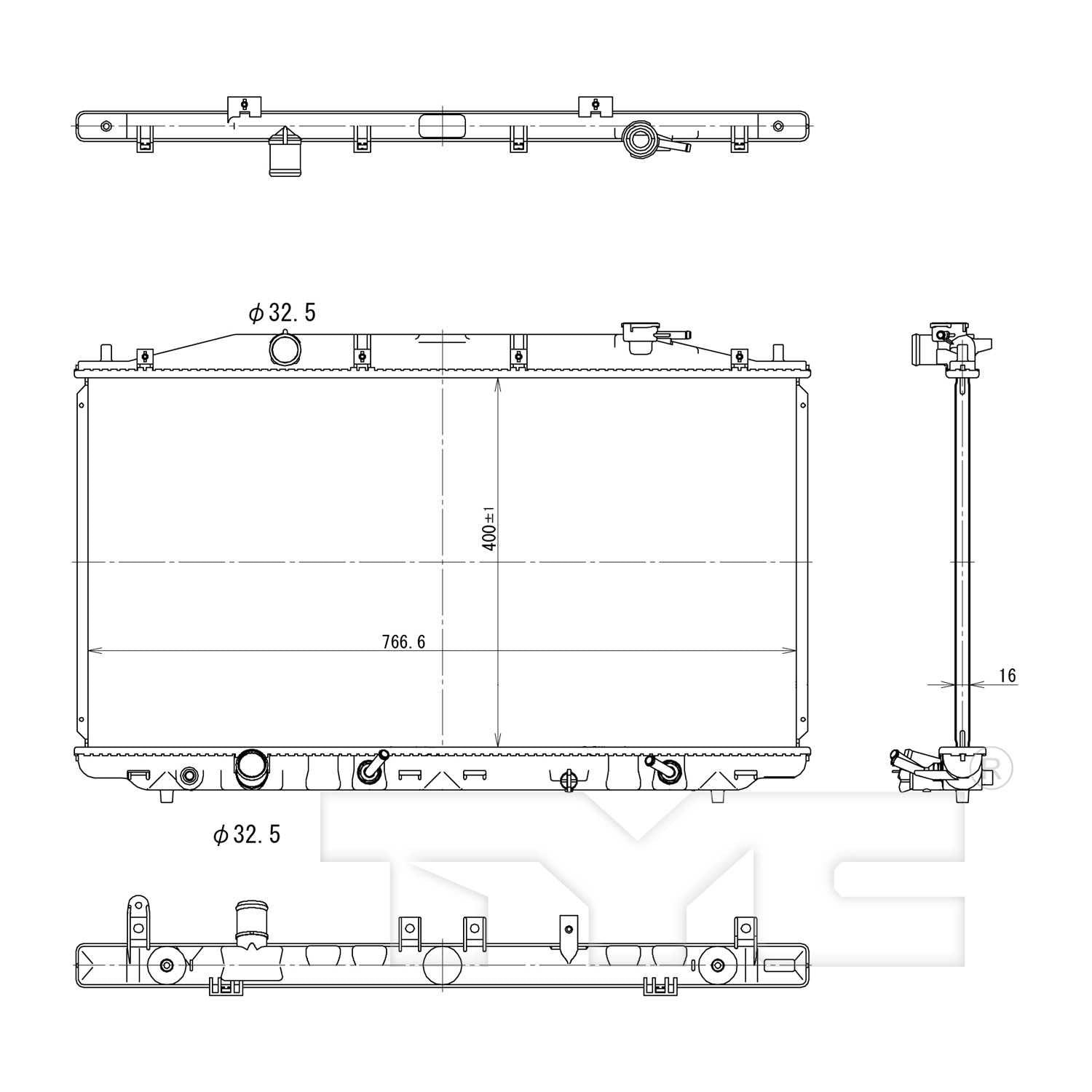 TYC TYC Radiator 13082