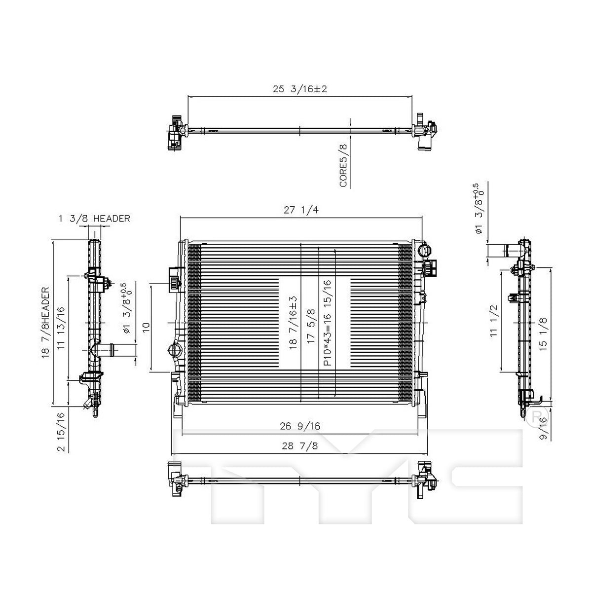 TYC TYC Radiator 13084