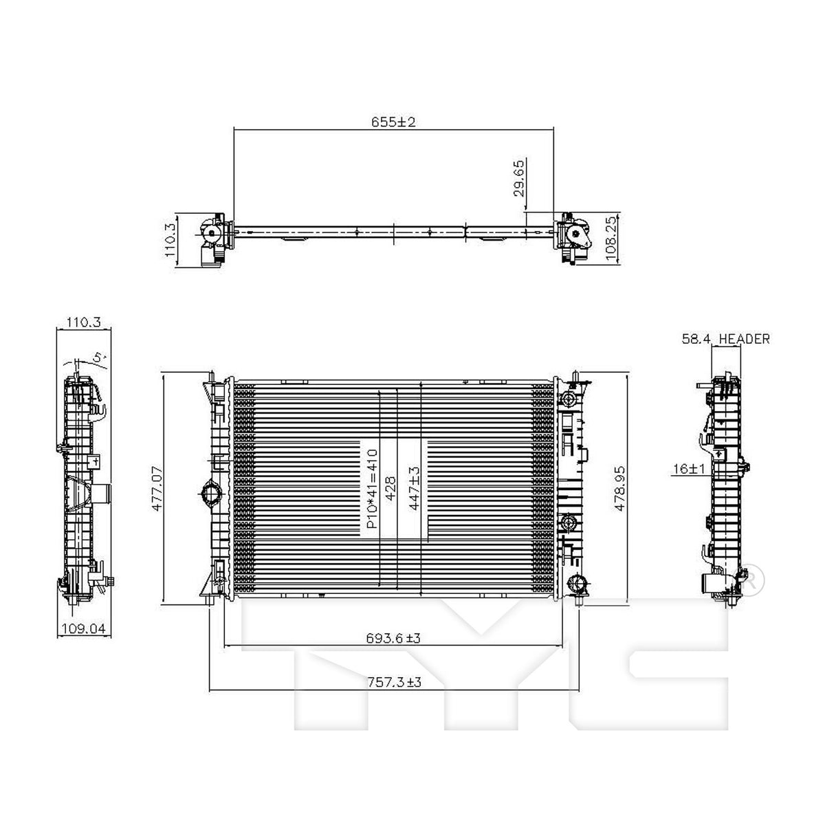TYC Radiator 13088