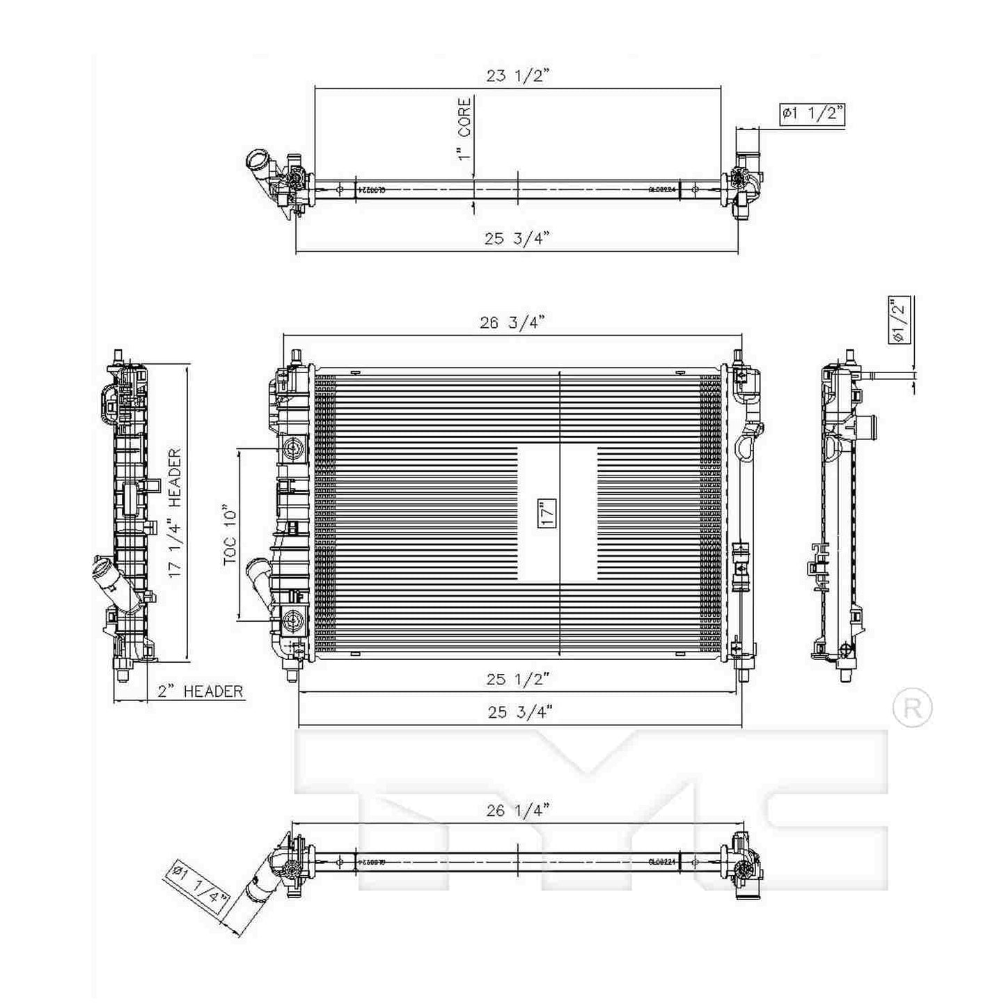 TYC TYC Radiator 13097