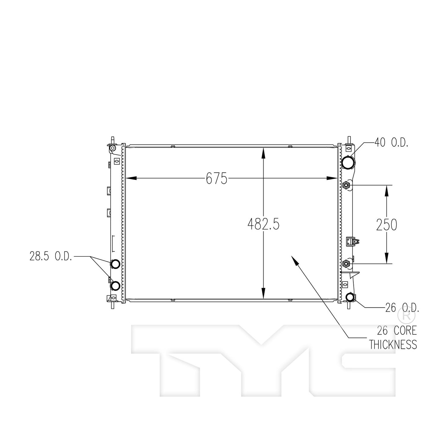 TYC TYC Radiator 13104