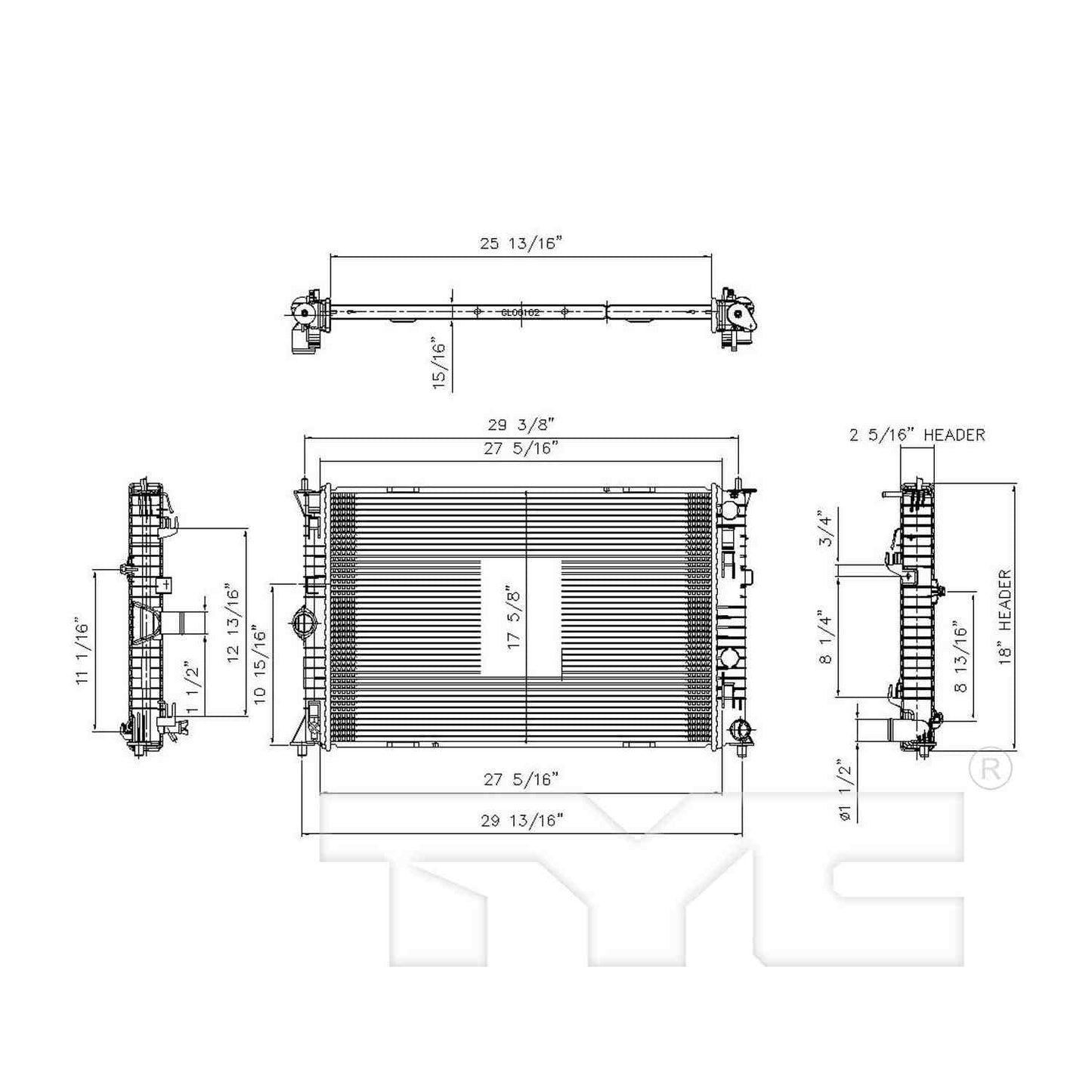 TYC Radiator 13125