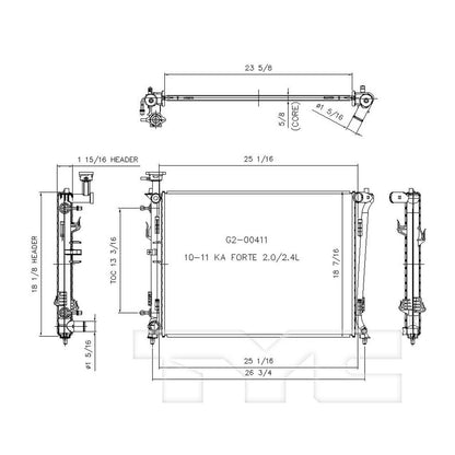 TYC Radiator 13132