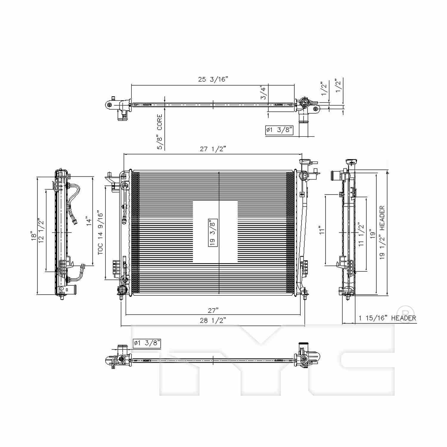 TYC TYC Radiator 13150