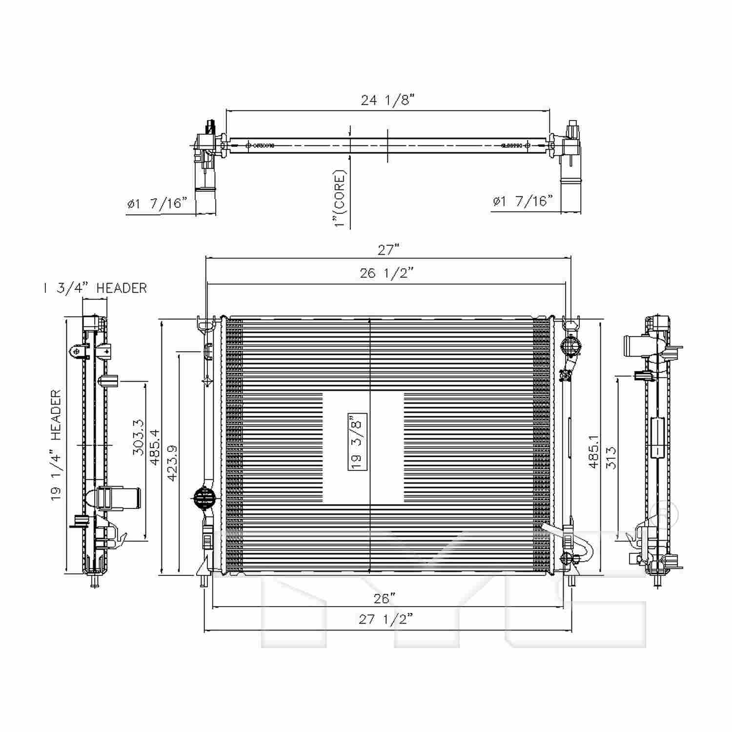 TYC TYC Radiator 13157