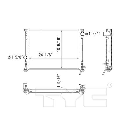 TYC TYC Radiator 13158