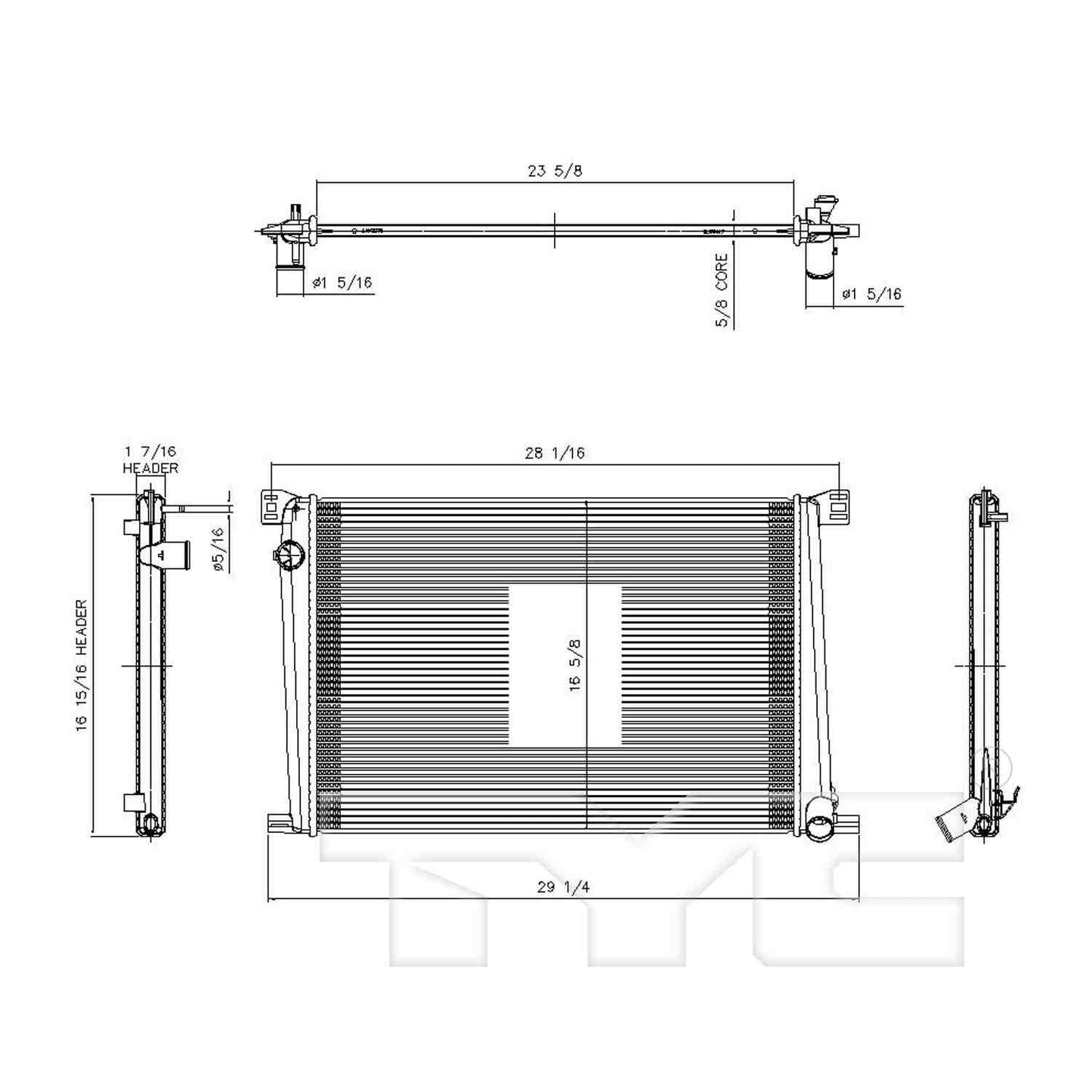 TYC TYC Radiator 13167