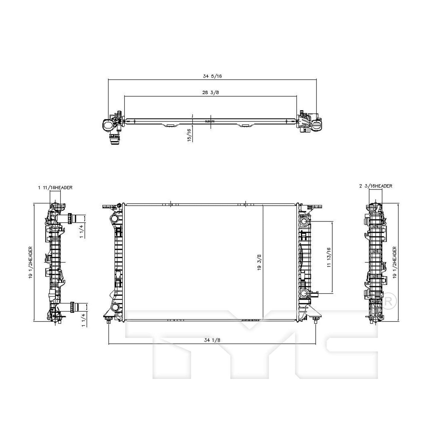 TYC TYC Radiator 13188