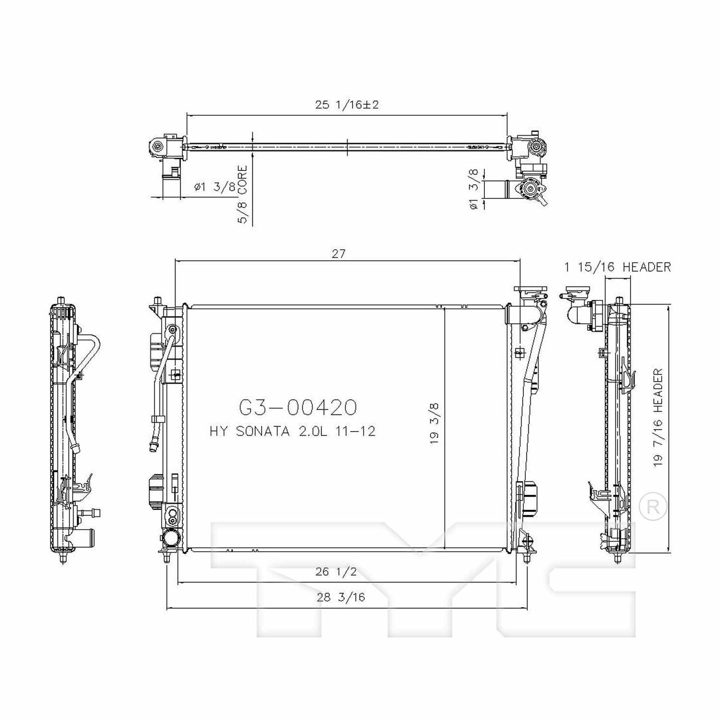 TYC TYC Radiator 13189