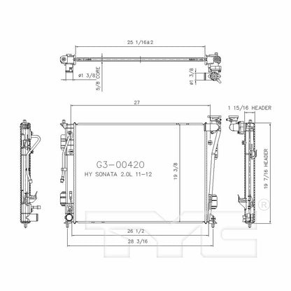 TYC TYC Radiator 13189