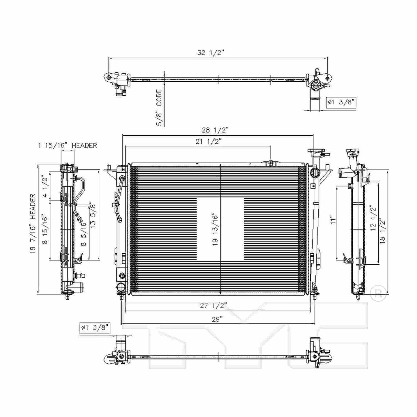 TYC TYC Radiator 13194