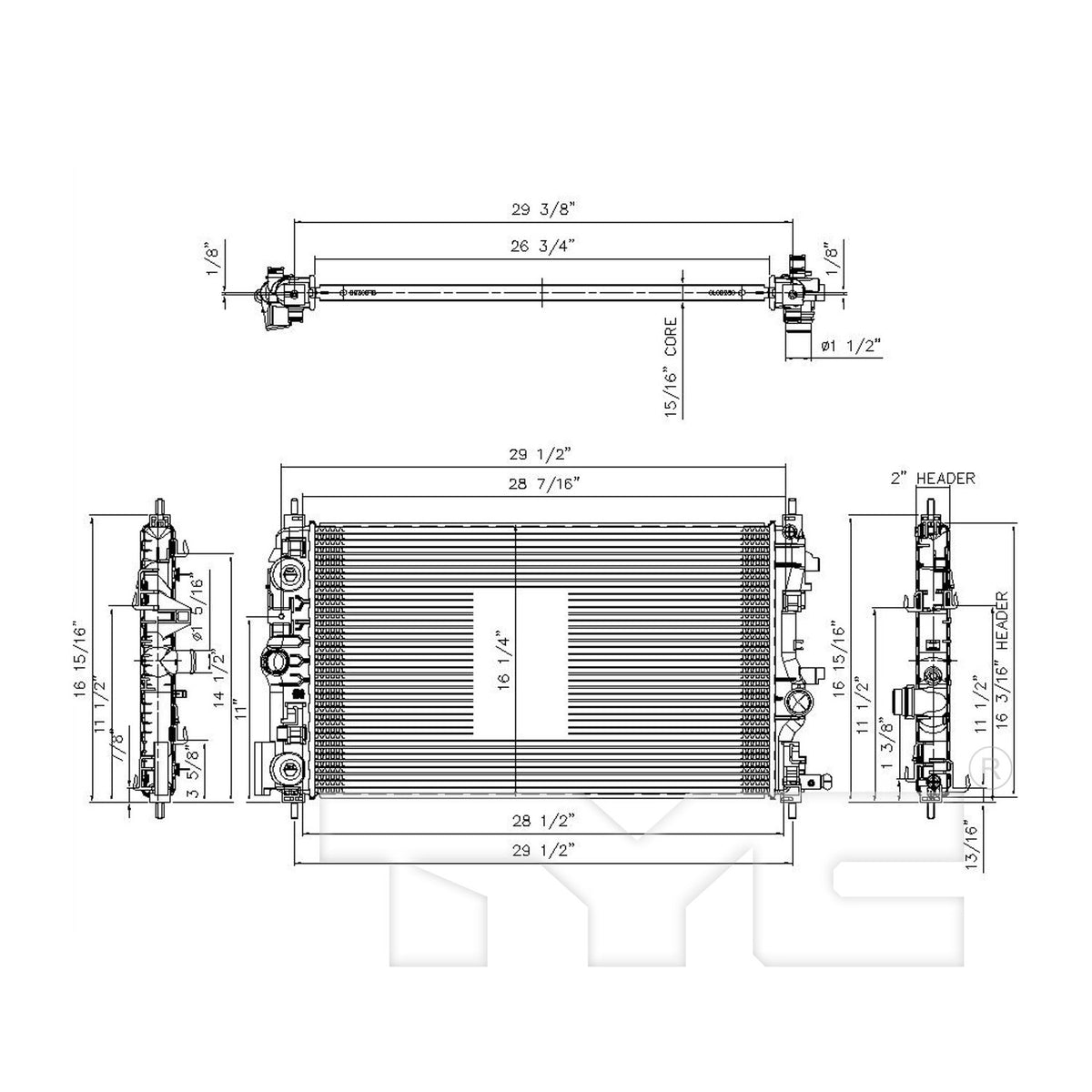 TYC TYC Radiator 13199