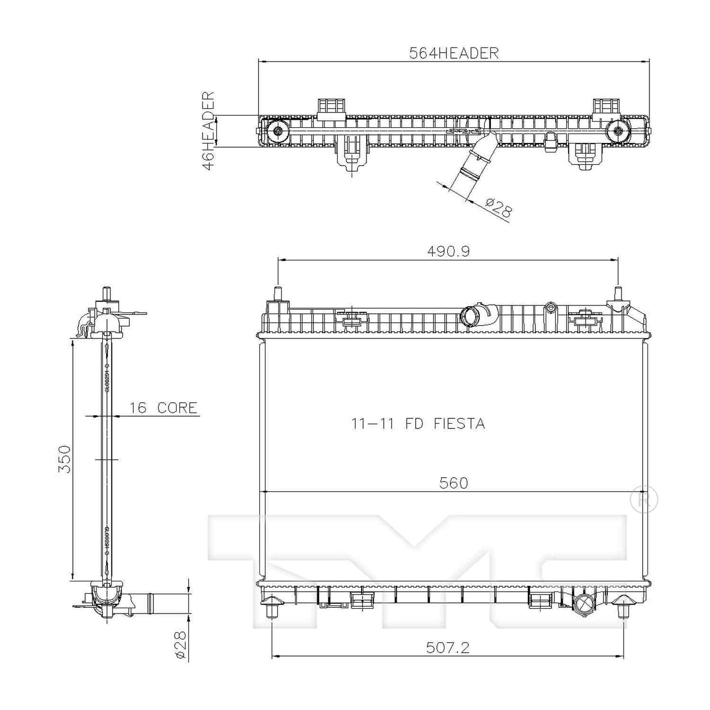 TYC TYC Radiator 13201