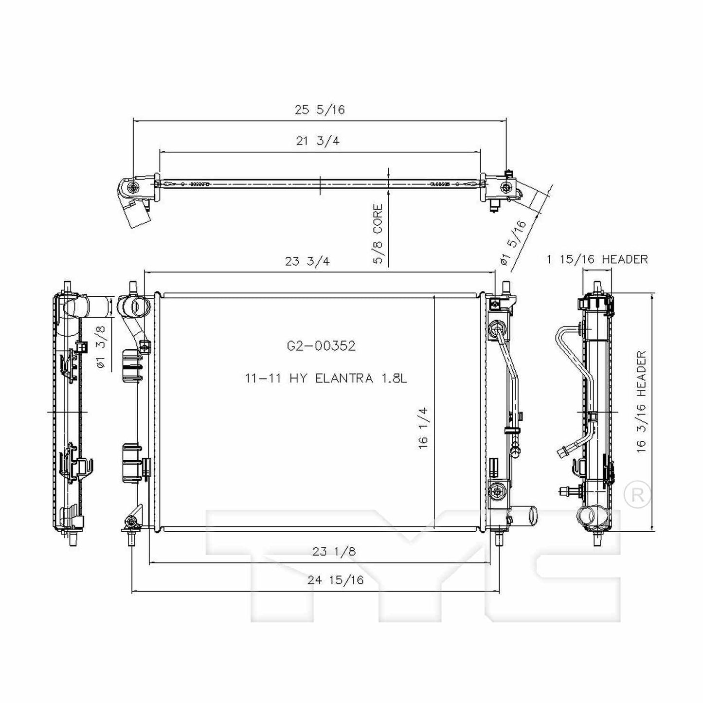 TYC TYC Radiator 13202