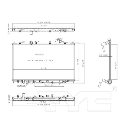 TYC Radiator 13208