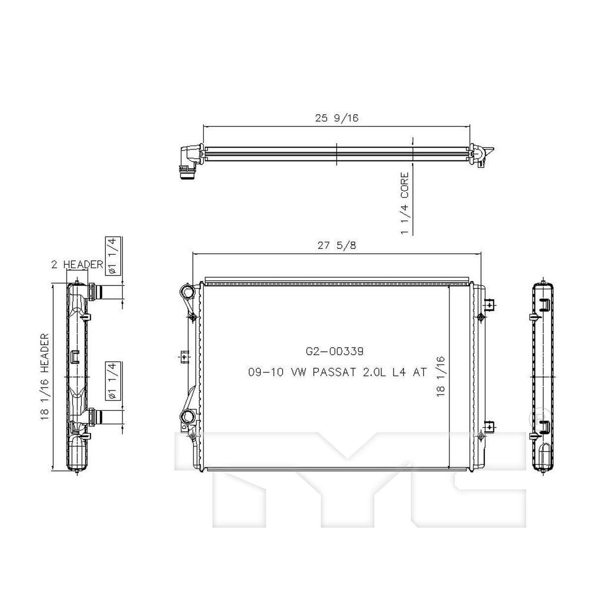 TYC TYC Radiator 13212