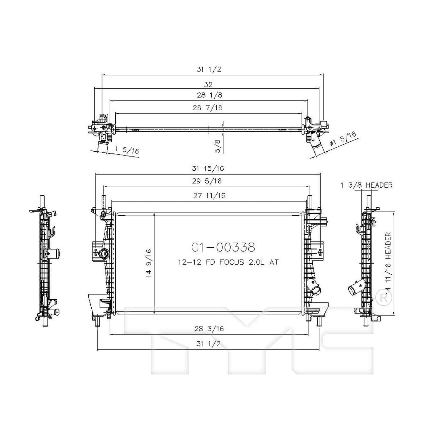 TYC TYC Radiator 13219