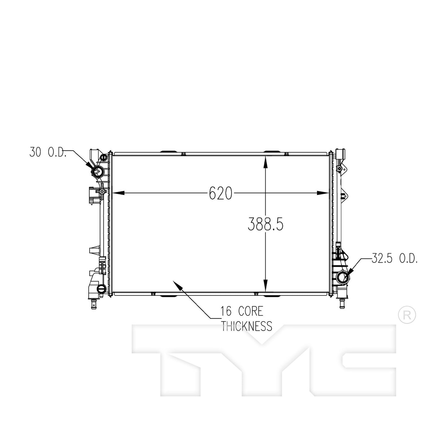 TYC TYC Radiator 13245