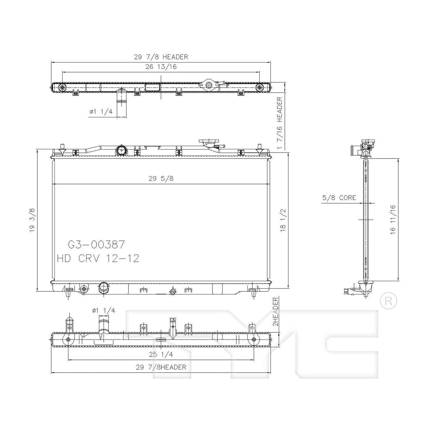 TYC TYC Radiator 13314