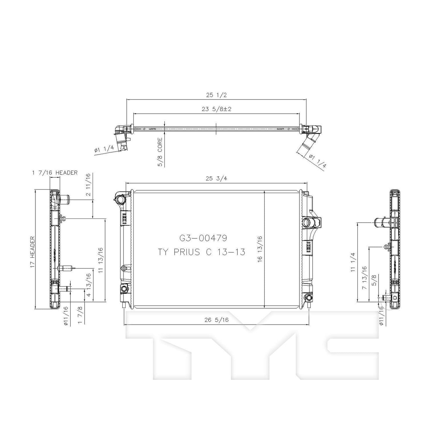 TYC TYC Radiator 13319