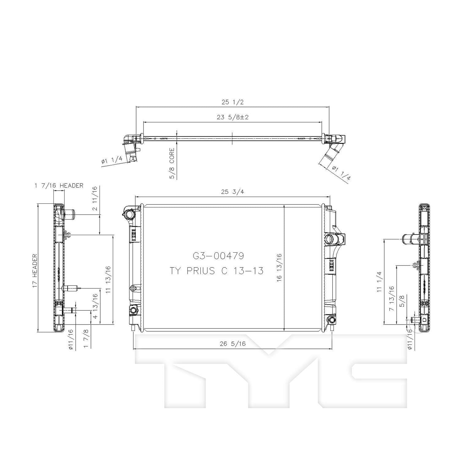 TYC TYC Radiator 13319