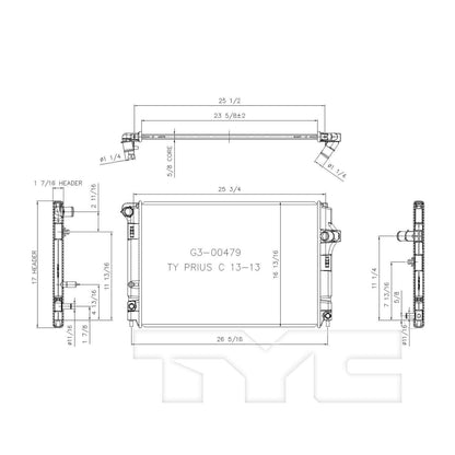 TYC TYC Radiator 13319
