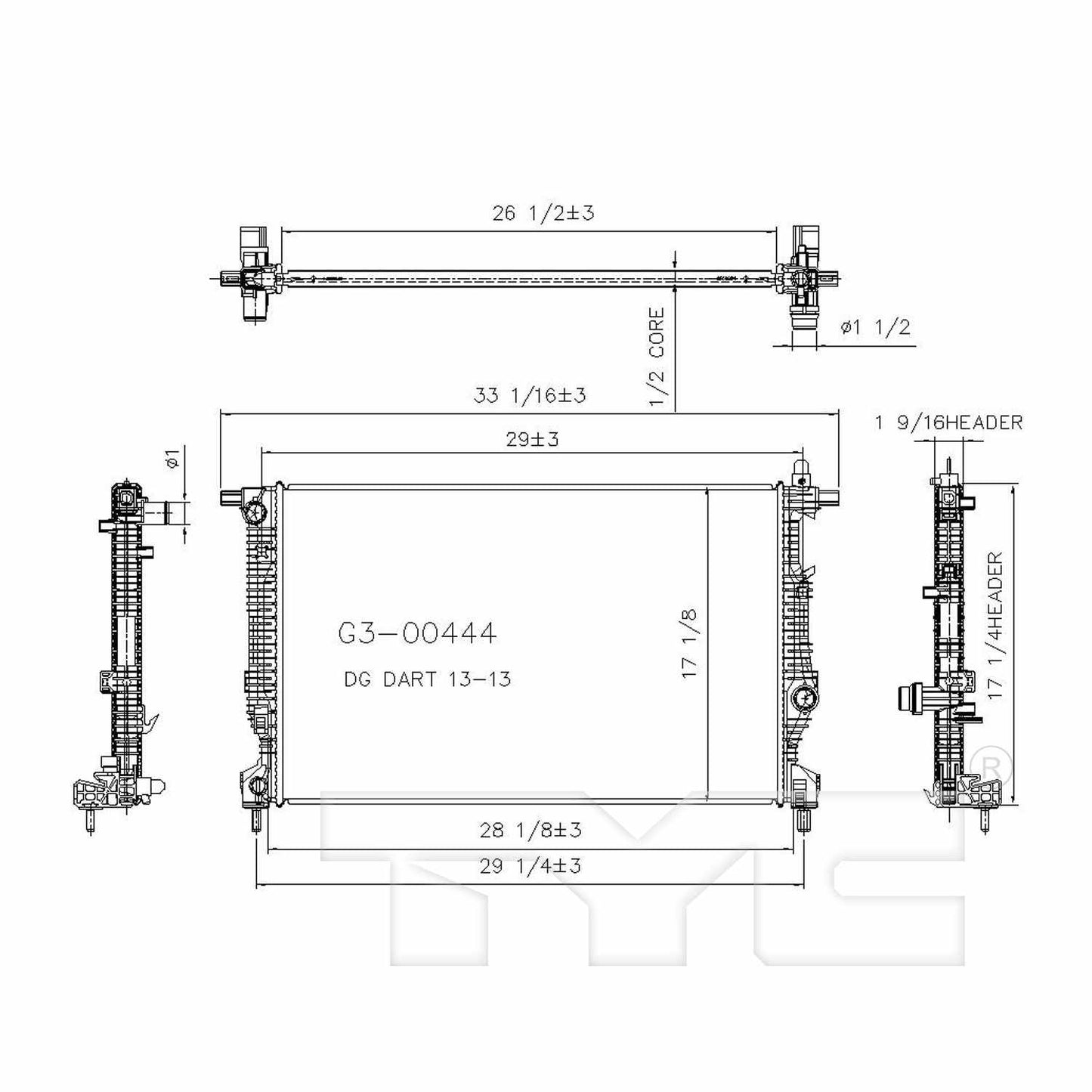 TYC TYC Radiator 13323