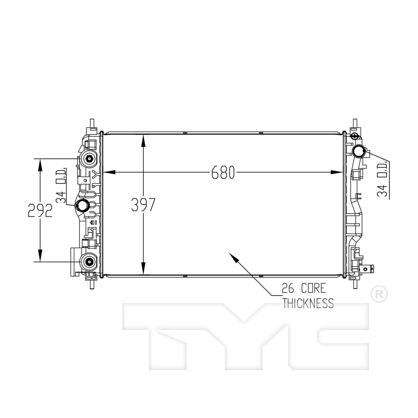 TYC TYC Radiator 13325