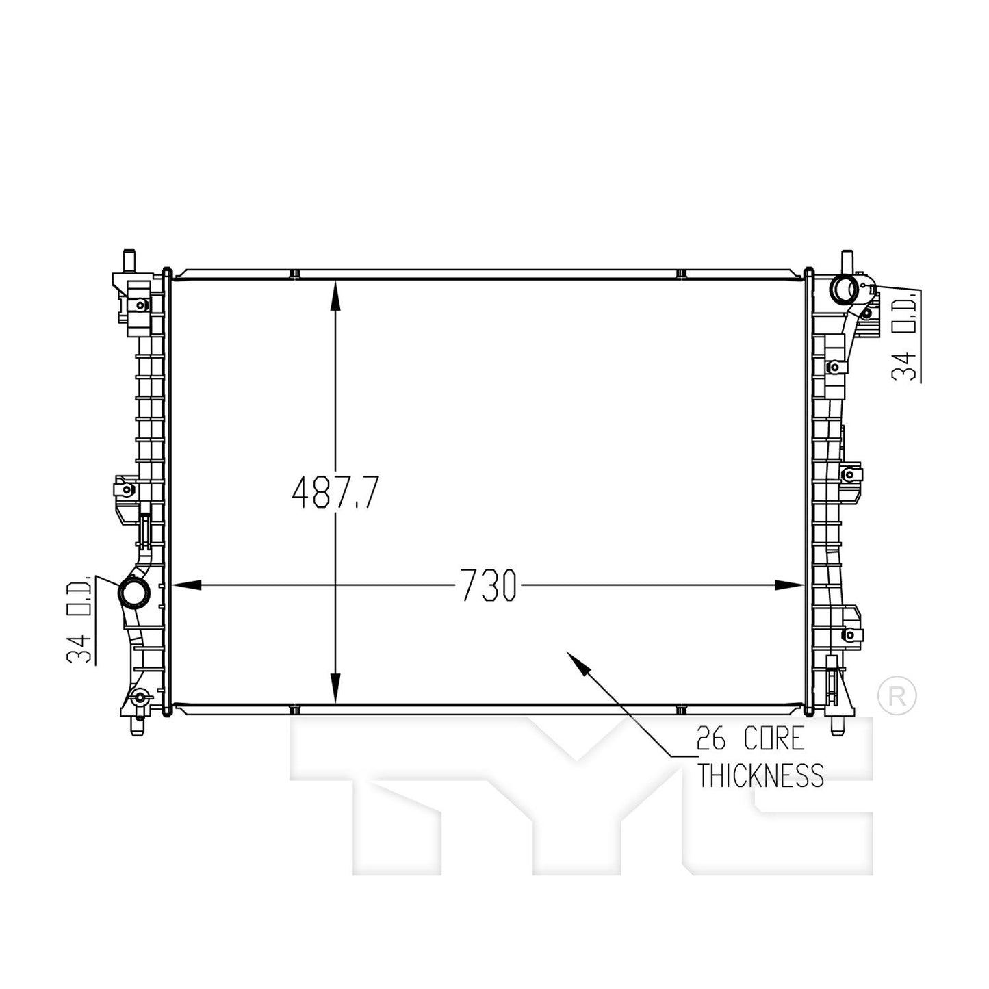 TYC Radiator 13327