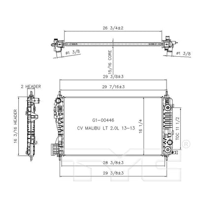 TYC TYC Radiator 13332